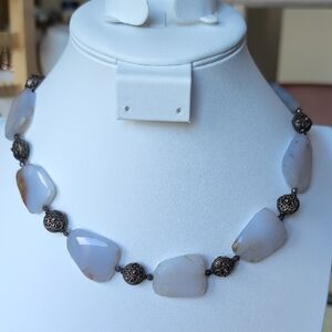 Blue Lace Agate Necklace